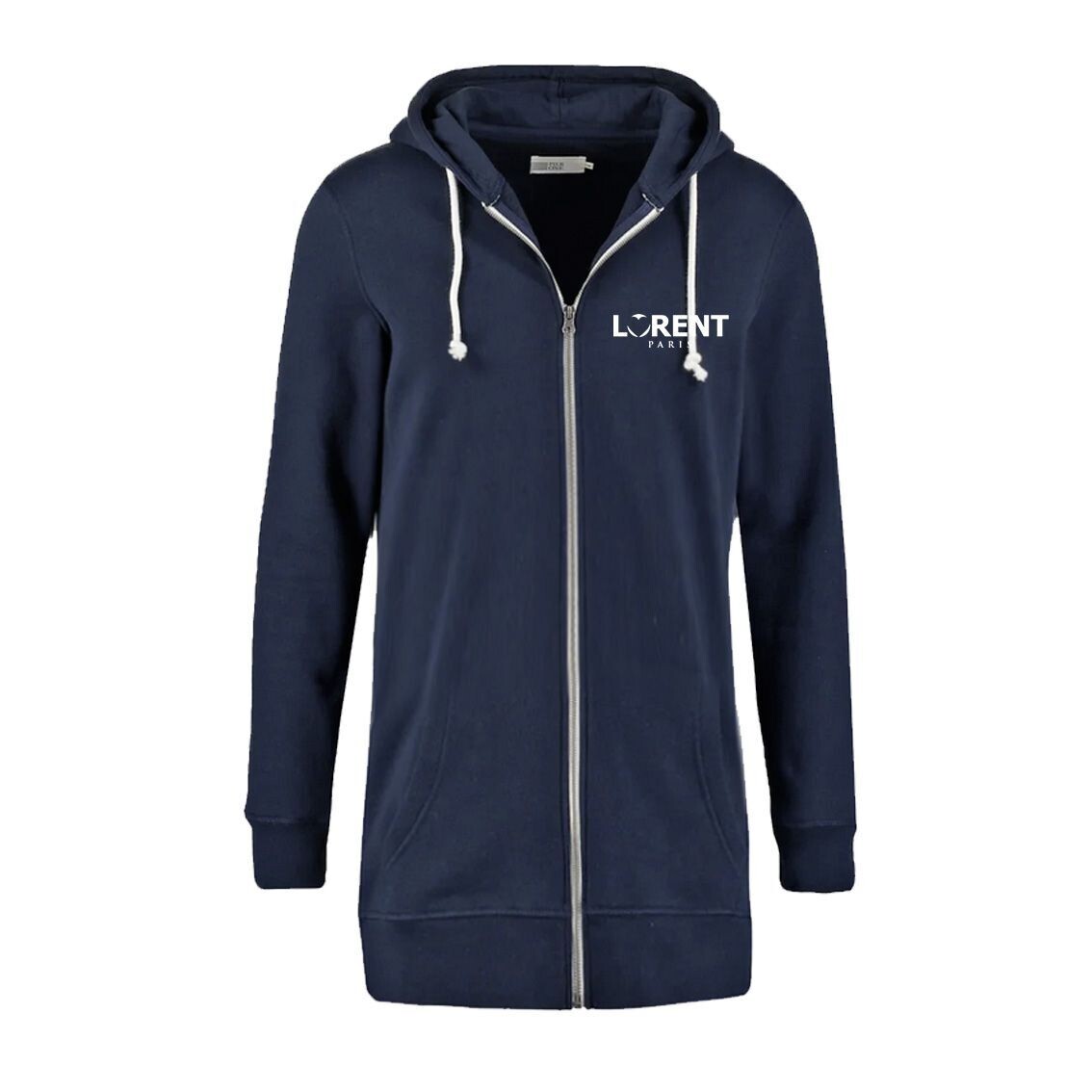Hoodie Long Homme - coupe Long Fit Navy - Lorent PARIS