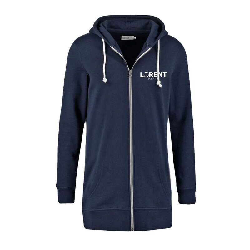 Hoodie Long Homme - coupe Long Fit Navy - Lorent PARIS