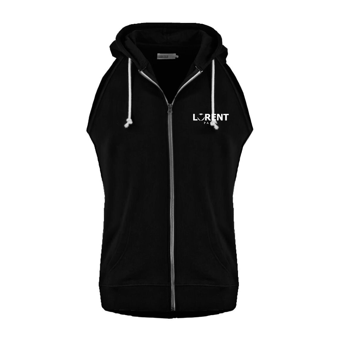 Hoodie Débardeur Homme - coupe Fit Black - Lorent PARIS