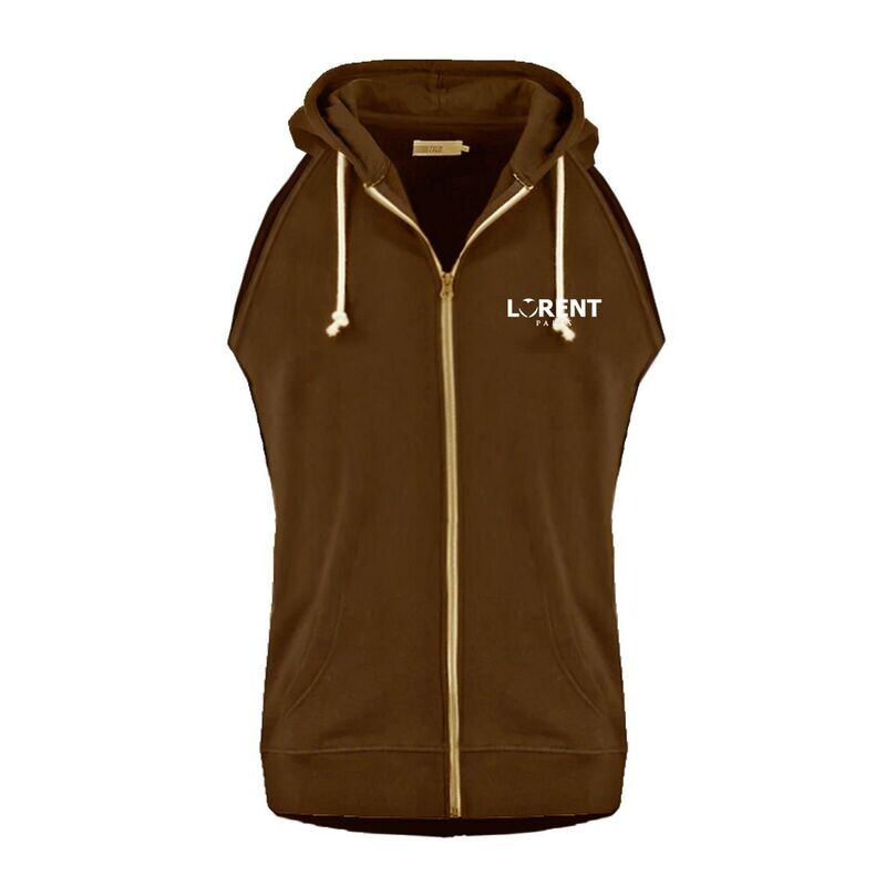 Hoodie Débardeur Homme - coupe Fit Brown - Lorent PARIS