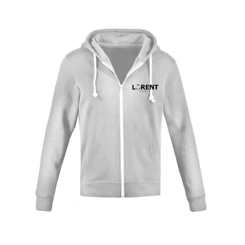 Hoodie Court Homme - coupe Court Fit Blanc - Lorent PARIS