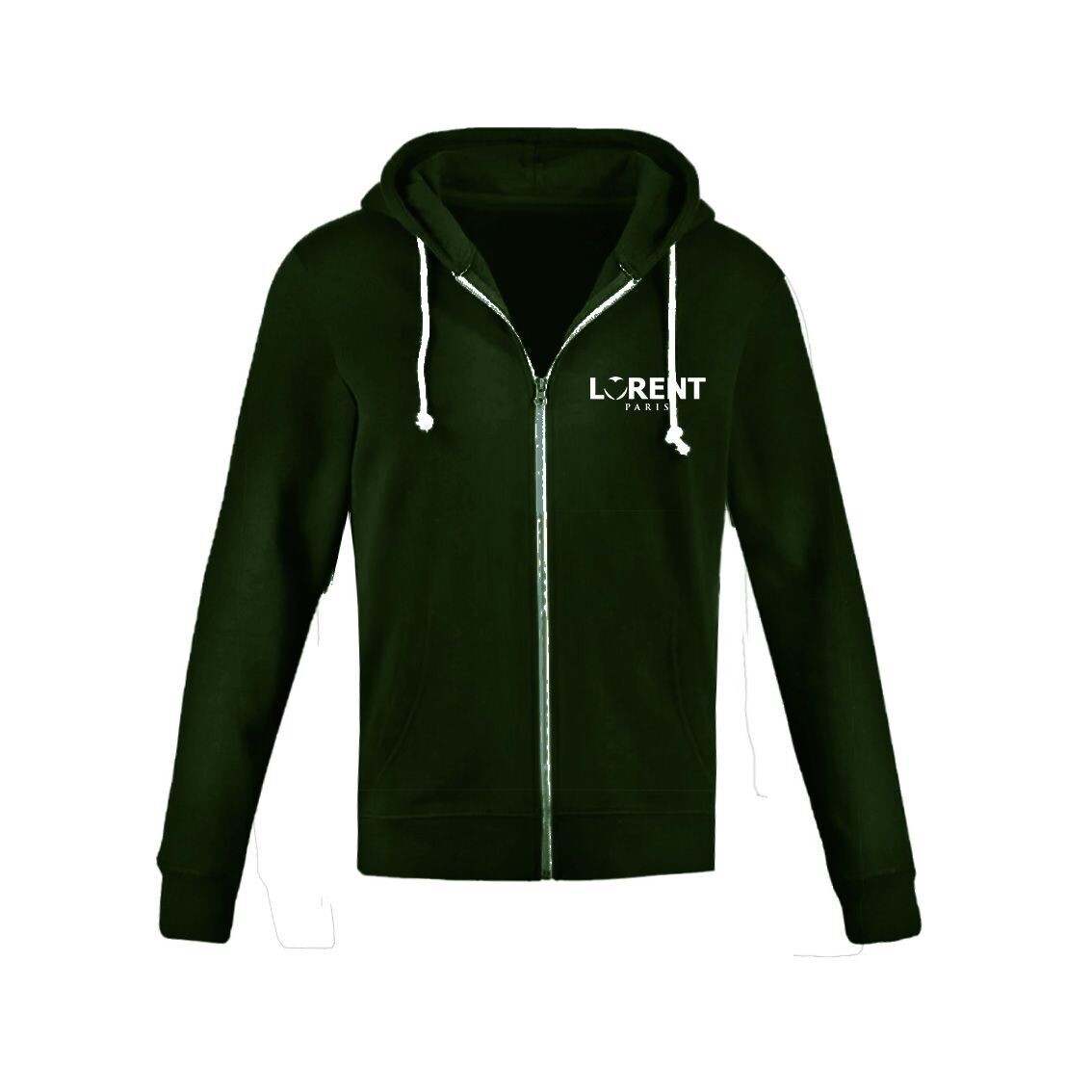 Hoodie Court Homme - coupe Court Fit Kaki - Lorent PARIS