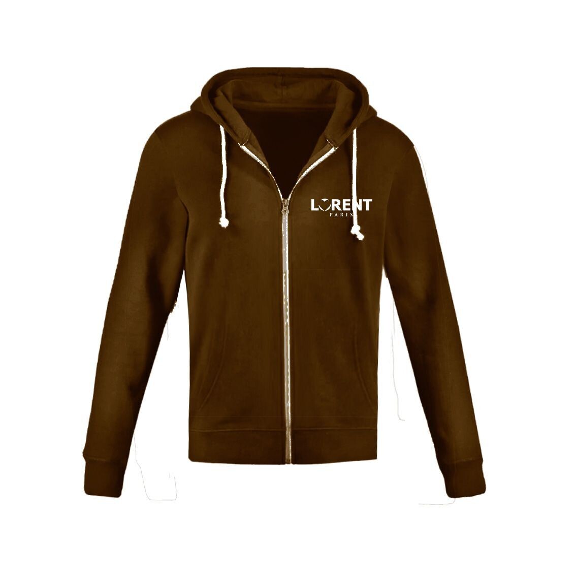 Hoodie Court Homme - coupe Court Fit Brown - Lorent PARIS