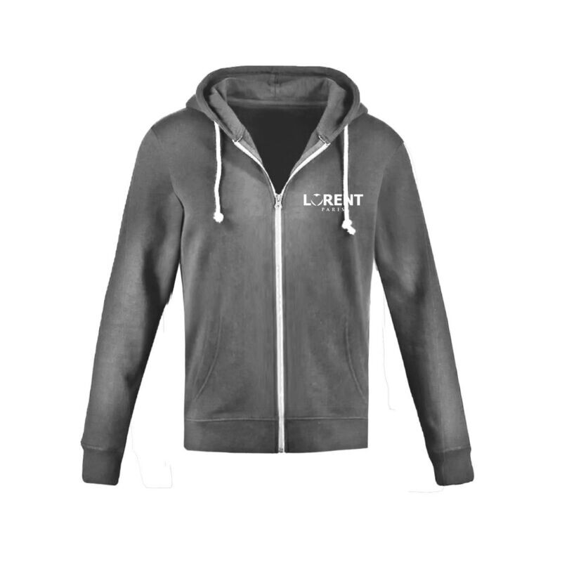 Hoodie Court Homme - coupe Court Fit Grey - Lorent PARIS