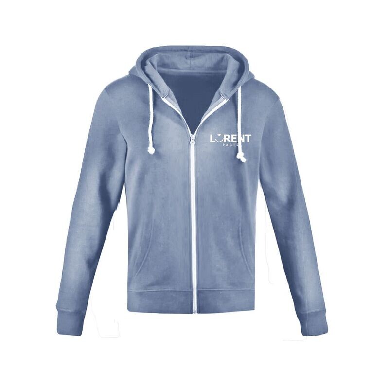 Hoodie Court Homme - coupe Court Fit Blue - Lorent PARIS