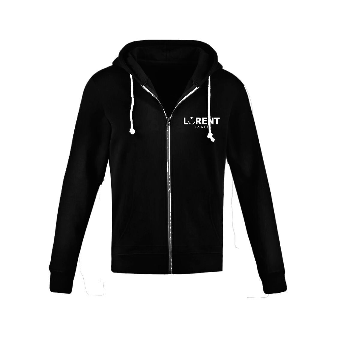 Hoodie Court Homme - coupe Court Fit Black - Lorent PARIS