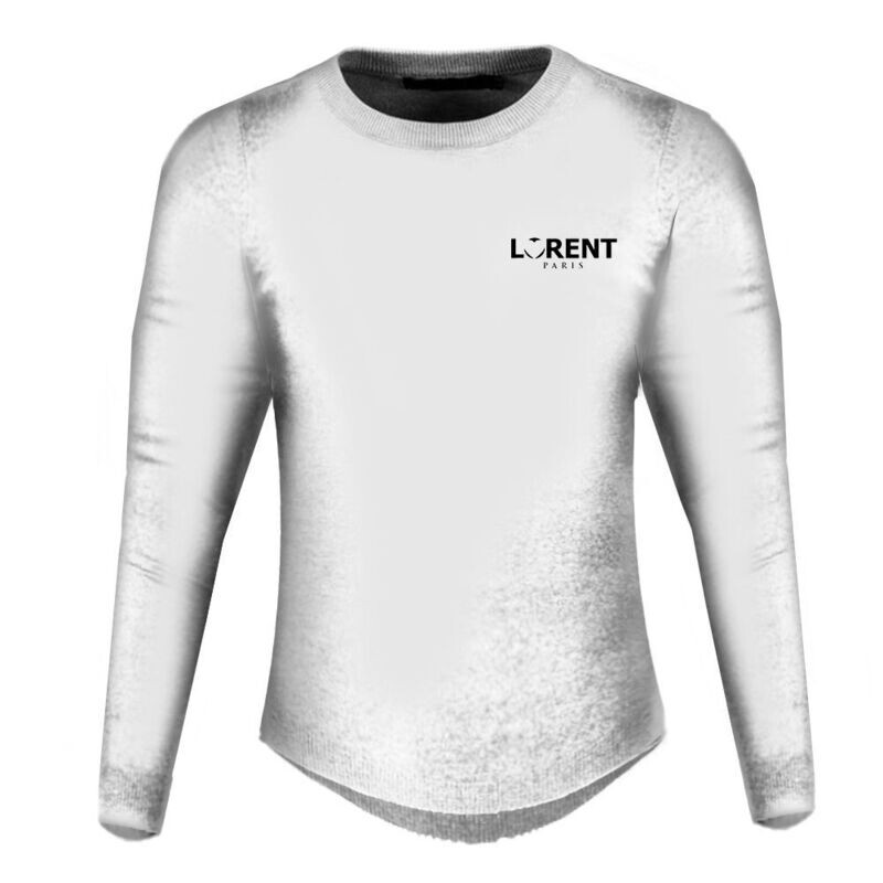 Pull Over Homme - coupe Fit Col Rond Blanc - Lorent PARIS