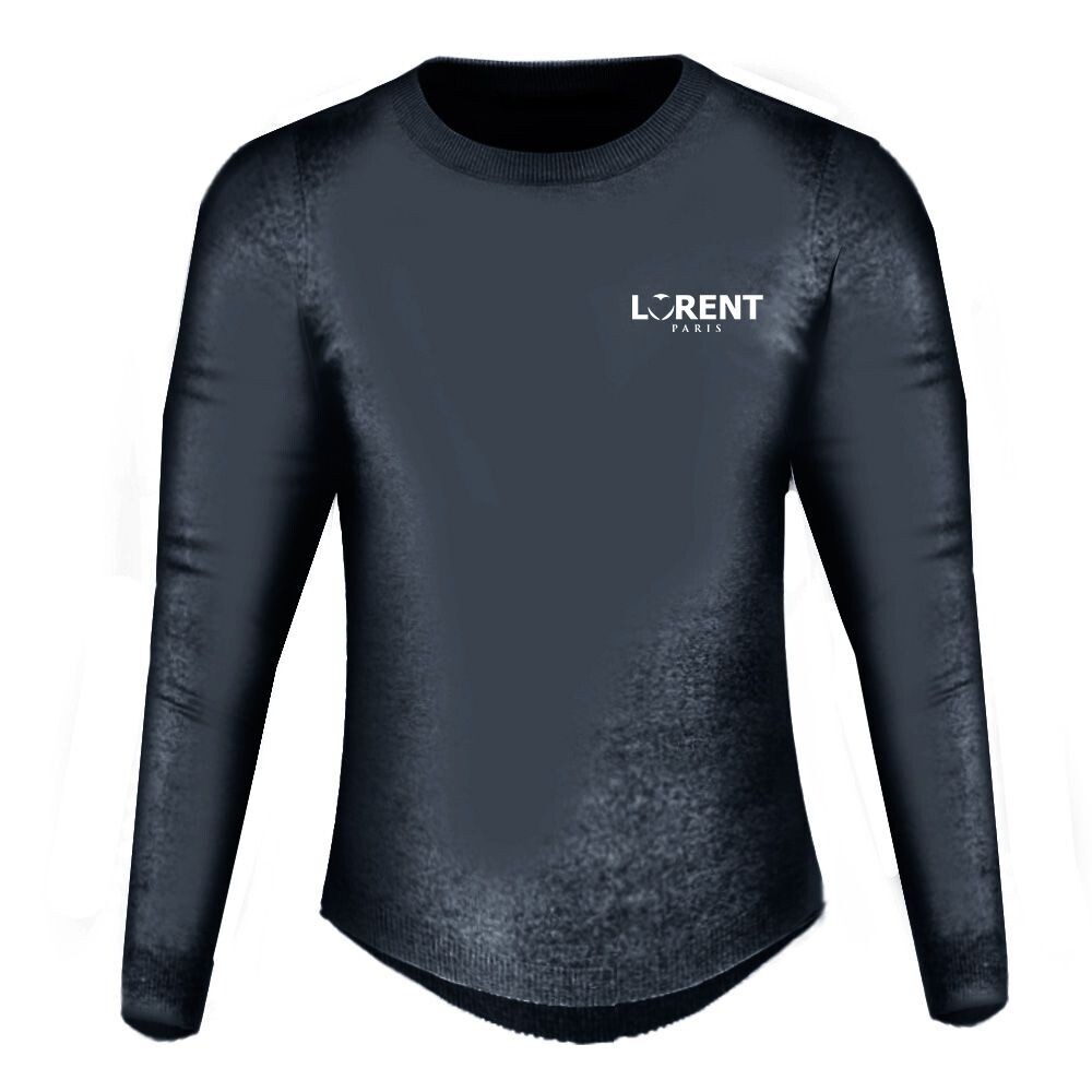 Pull Over Homme - coupe Fit Col Rond Navy- Lorent PARIS