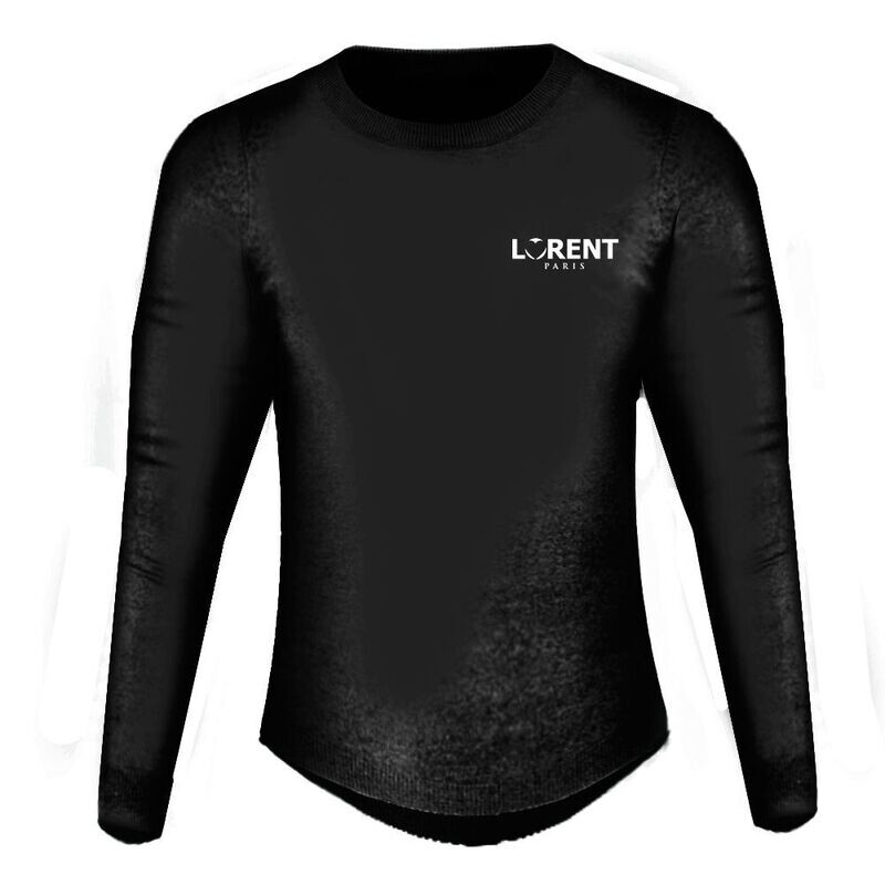 Pull Over Homme - coupe Fit Col Rond Black - Lorent PARIS