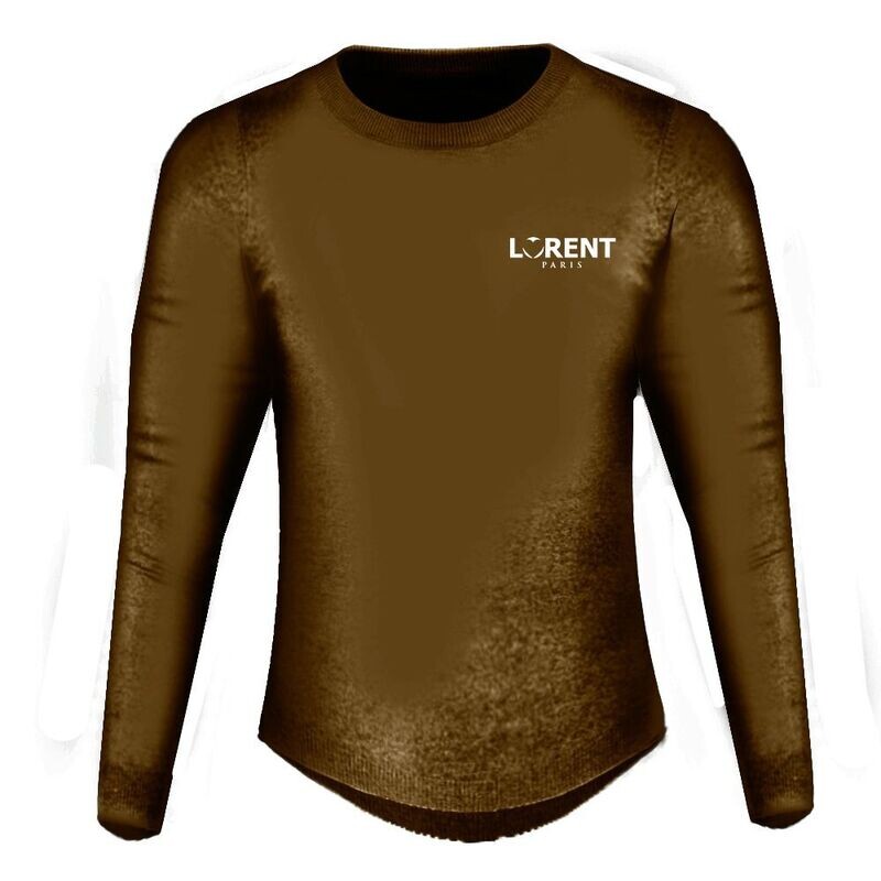 Pull Over Homme - coupe Fit Col Rond Brown - Lorent PARIS