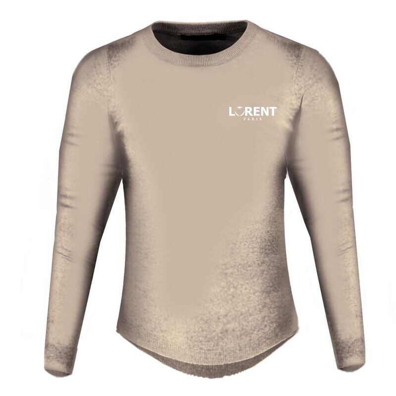 Pull Over Homme - coupe Fit Col Rond Ecru - Lorent PARIS
