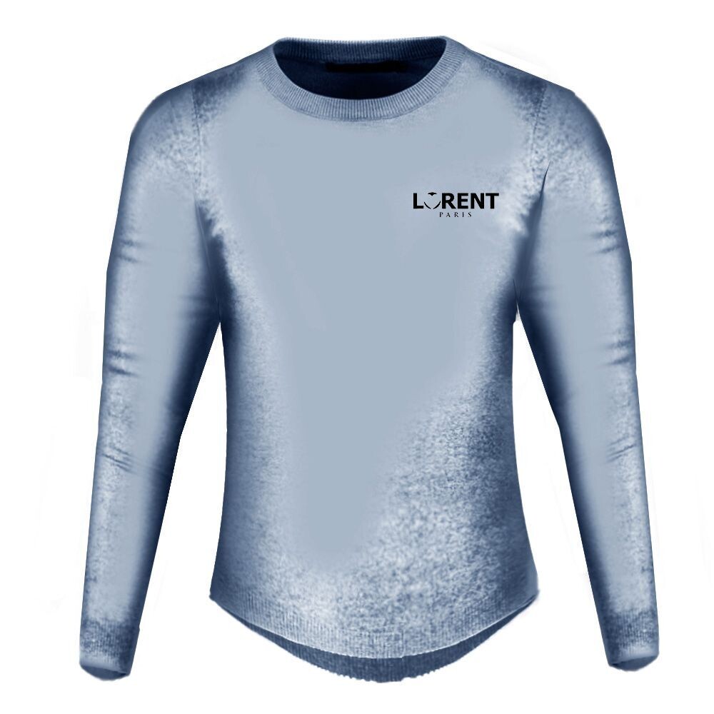 Pull Over Homme - coupe Fit Col Rond Blue - Lorent PARIS
