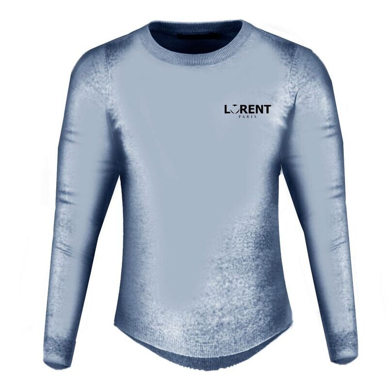 Pull Over Homme - coupe Fit Col Rond Blue - Lorent PARIS