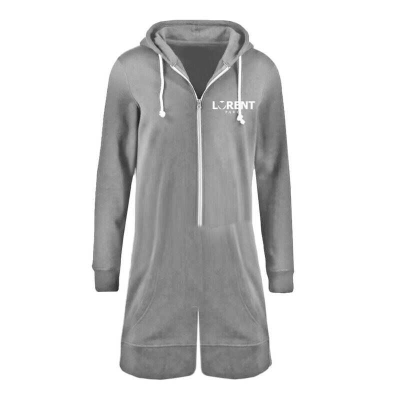 Combishort Hoodie Homme - coupe Fit Gris - Lorent PARIS