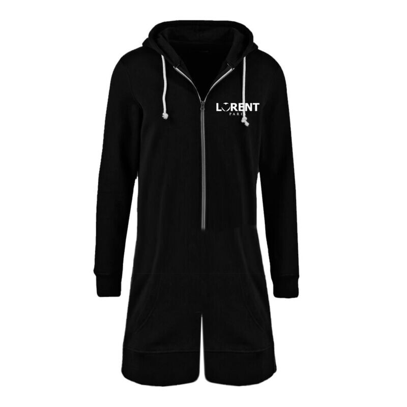 Combishort Hoodie Homme - coupe Fit Noir - Lorent PARIS