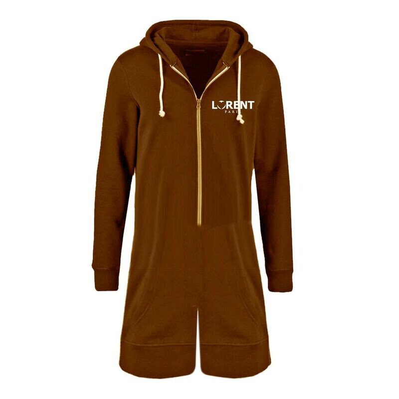 Combishort Hoodie Homme - coupe Fit Brown - Lorent PARIS