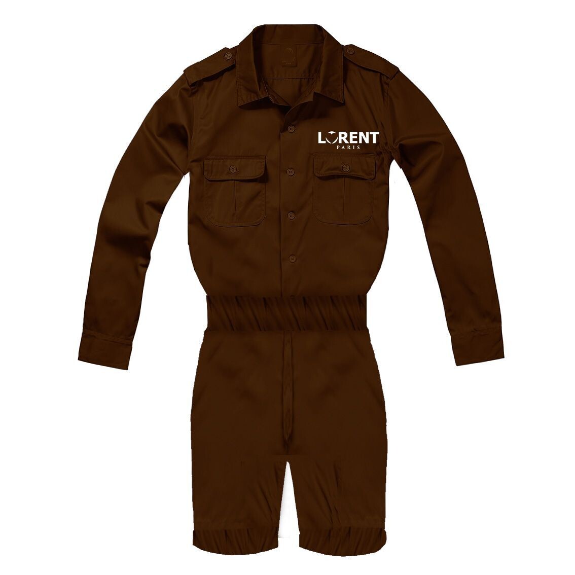 Combishort Homme - coupe Fit Brown - Lorent PARIS