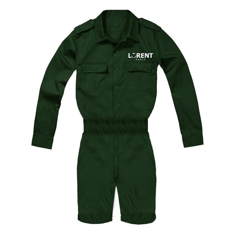 Combishort Homme - coupe Fit Kaki - Lorent PARIS
