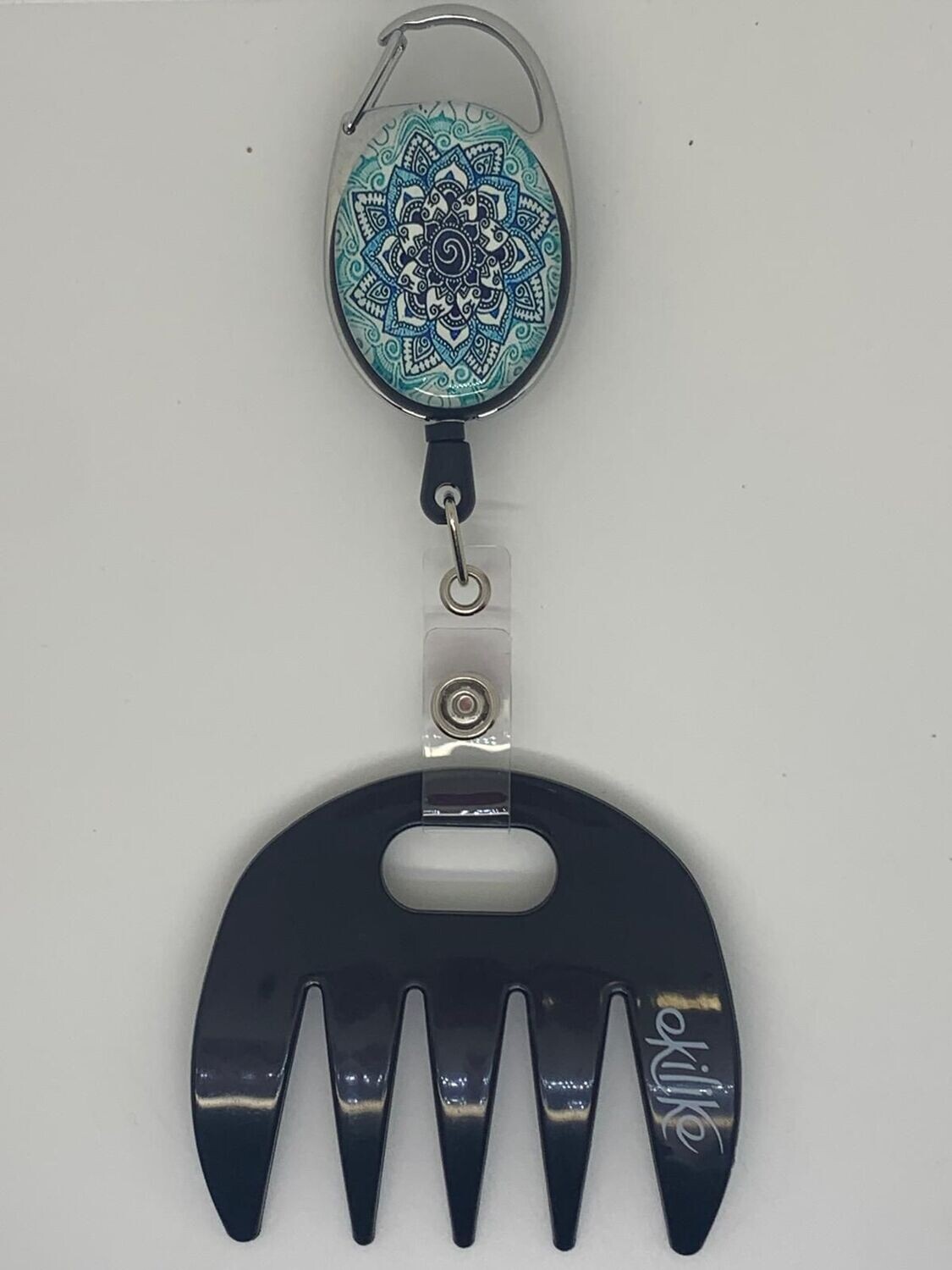 Grat-grat  noir - Clipper mandala bleu
