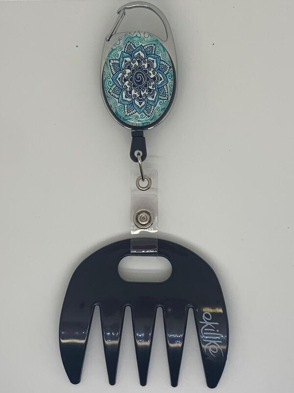 Grat-grat  noir - Clipper mandala bleu