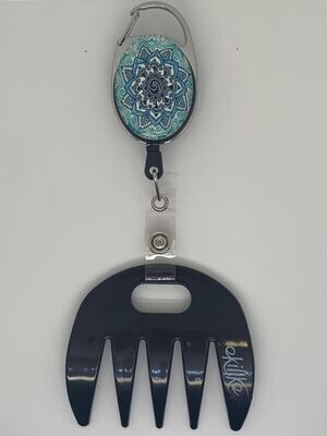 Grat-grat  noir - Clipper mandala bleu
