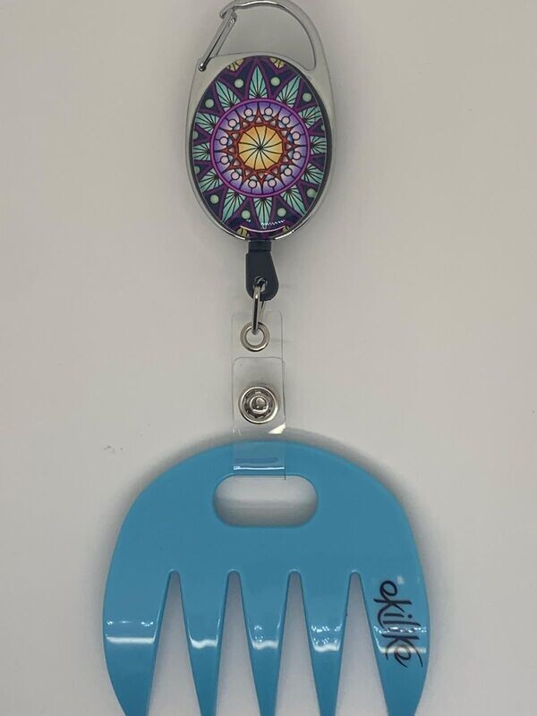 Grat-grat  bleu - Clipper mandala violet