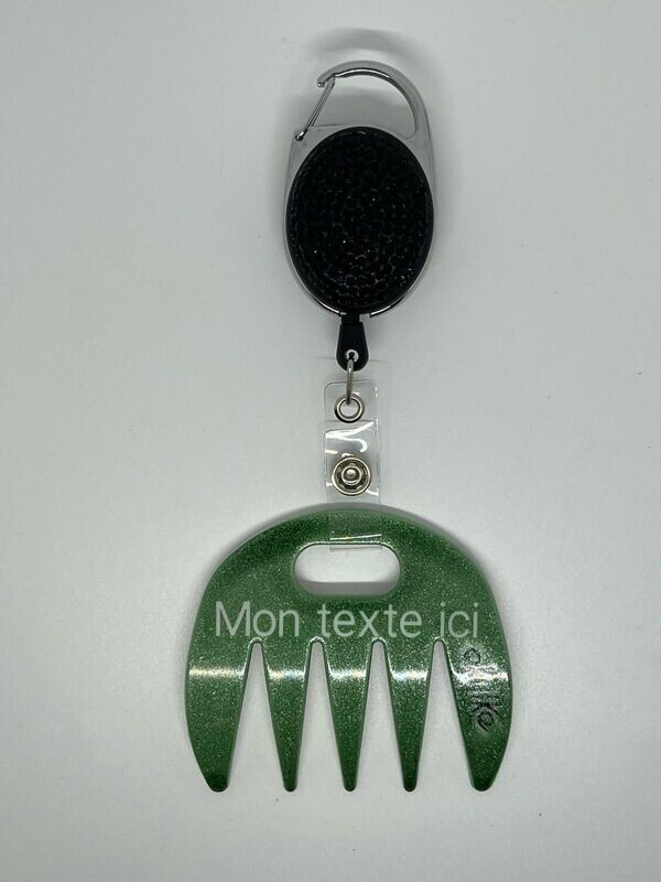 Grat-grat vert pailleté personnalisé  - Clipper diamants noirs, dans son coffret cadeau.