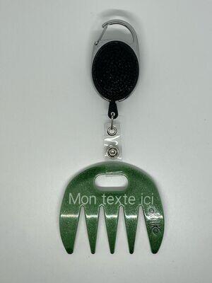 Grat-grat vert pailleté personnalisé  - Clipper diamants noirs, dans son coffret cadeau.