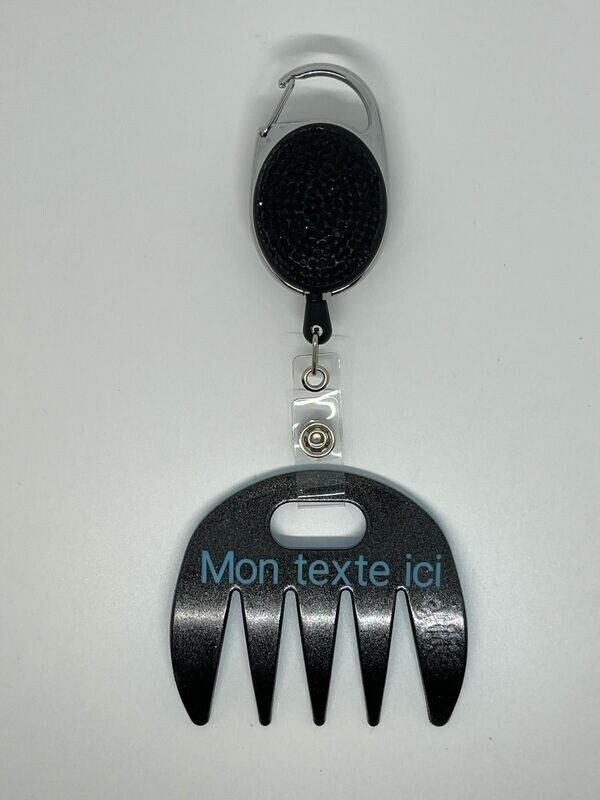 Grat-grat noir pailleté personnalisé  - Clipper diamants noirs, dans son coffret cadeau.