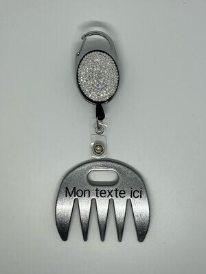 Grat-grat argent pailleté personnalisé  - Clipper diamants, dans son coffret cadeau.