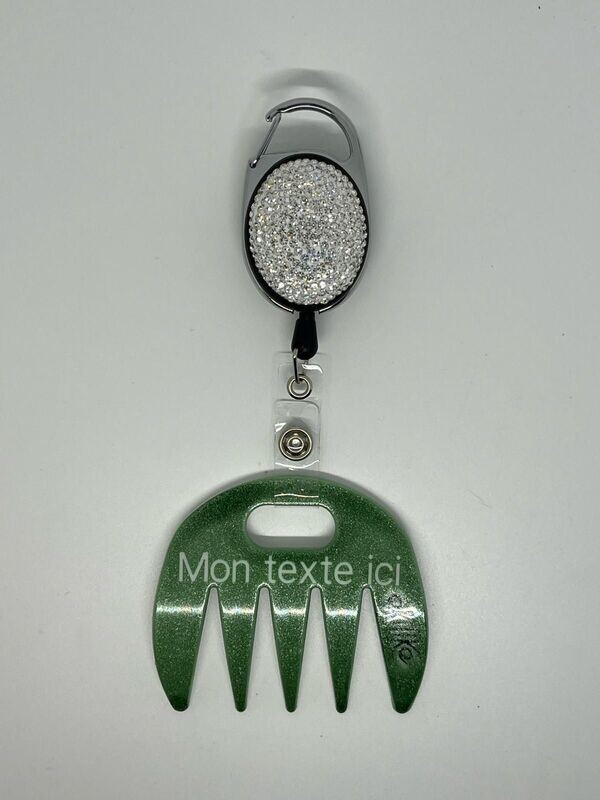 Grat-grat vert pailleté personnalisé  - Clipper diamants, dans son coffret cadeau.
