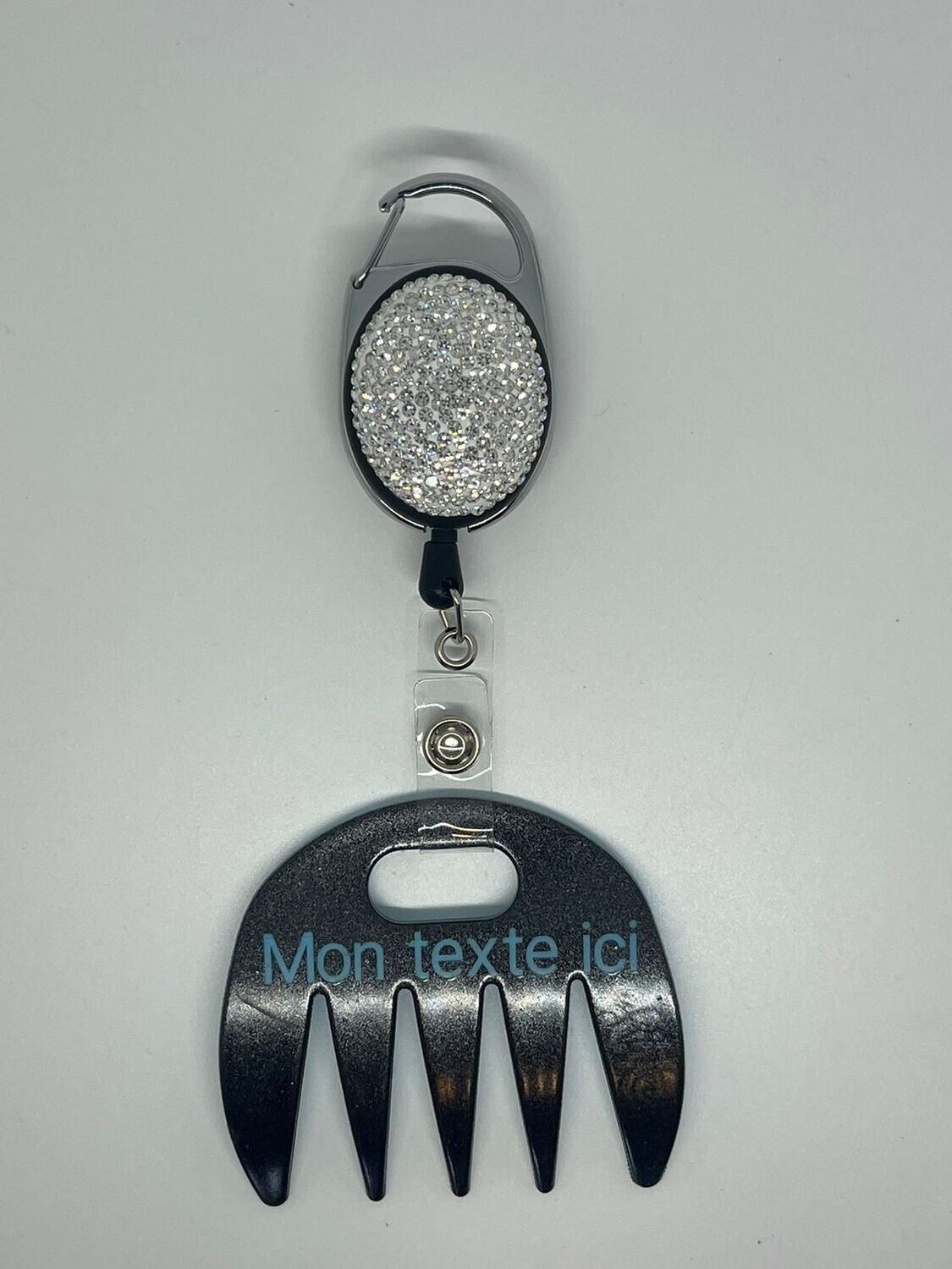 Grat-grat noir pailleté personnalisé  - Clipper diamants, dans son coffret cadeau.