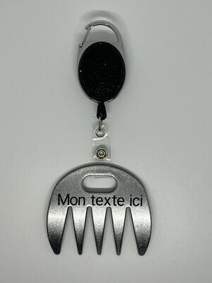 Grat-grat argent pailleté personnalisé  - Clipper diamants noirs , dans son coffret cadeau.