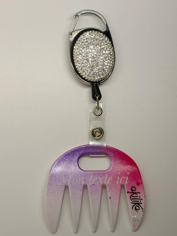 Grat-grat ,blanc violet pailleté  et fushia pailleté dégradé personnalisable  - Clipper diamants dans son coffret cadeau.