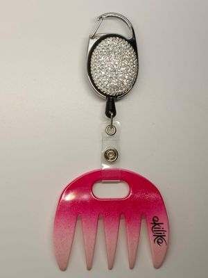 Grat-grat rose dégradé fushia pailleté personnalisable  - Clipper diamants dans son coffret cadeau.