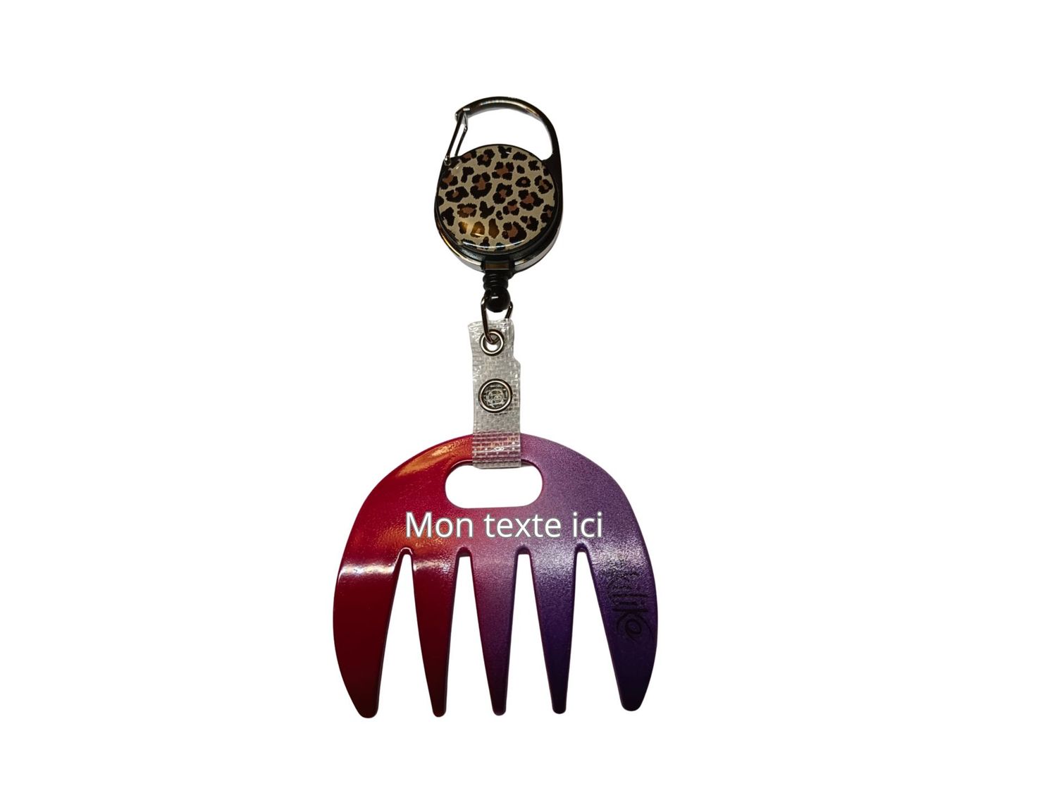 Grat-grat violet  fushia pailleté é  - Clipper léopard dans son coffret cadeau.