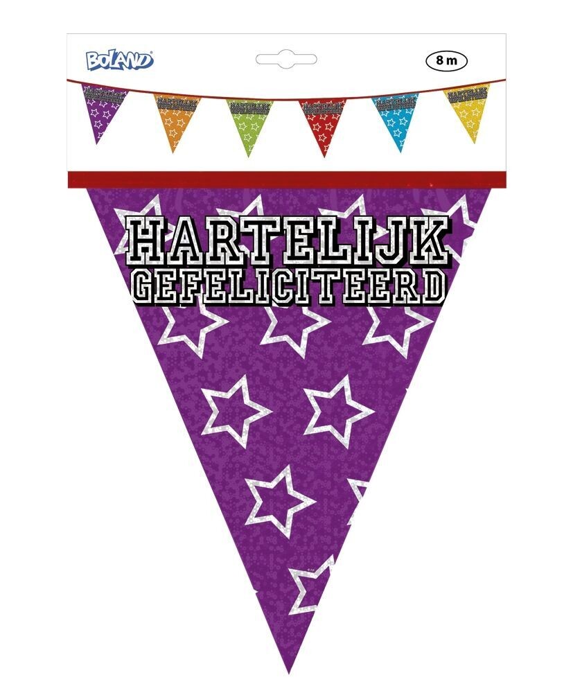 Vlaggenlijn Holographic Gefeliciteerd