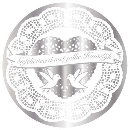 Huldeschild Huwelijk Zilver