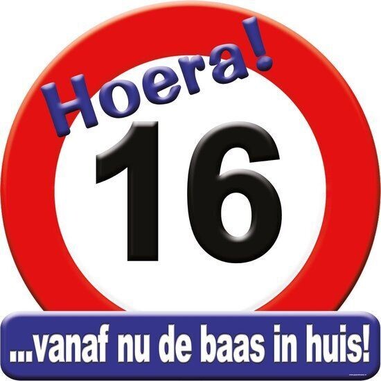Huldeschild 16 Jaar