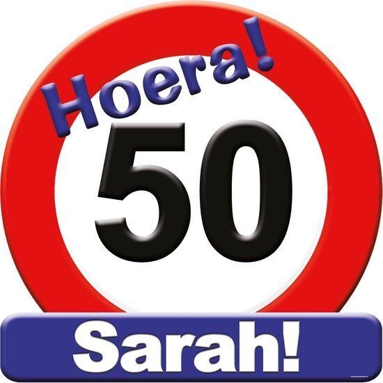 Huldeschild 50 Jaar Sarah