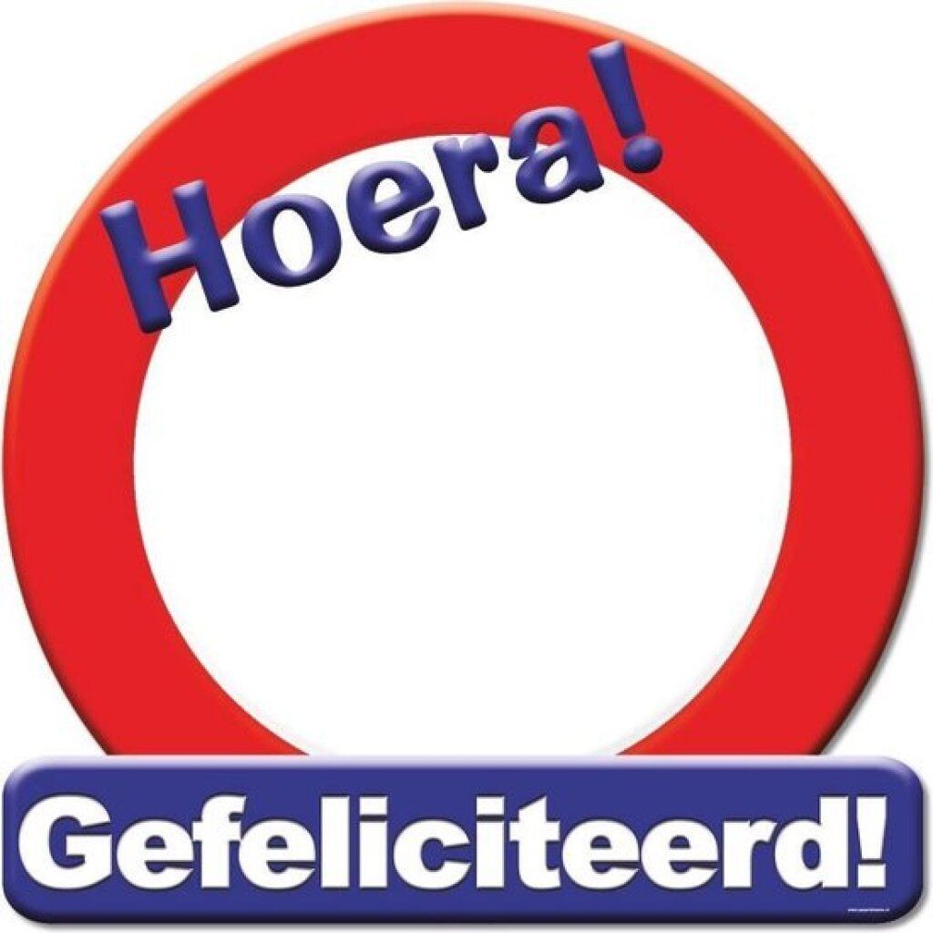 Huldeschild Leeg Gefeliciteerd