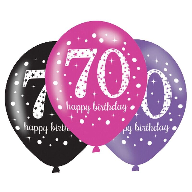 Ballonnen Sparkling Pink 70 Jaar
