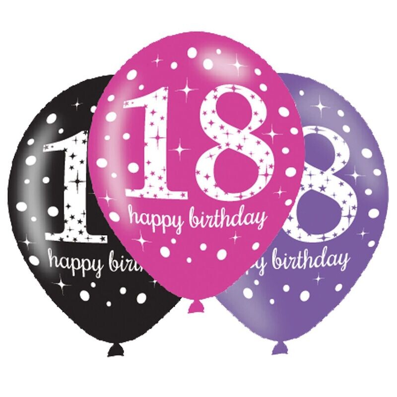 Ballonnen Sparkling Pink 18 Jaar