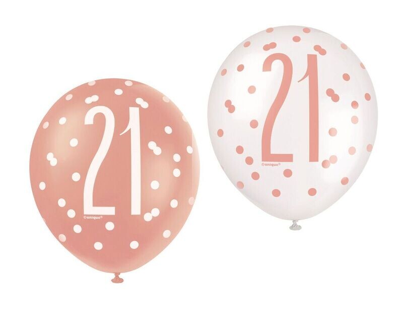 Ballonnen Glitz 21 jaar