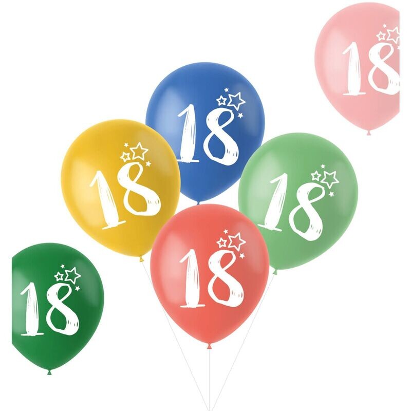 Ballonnen 18 Jaar Assorti
