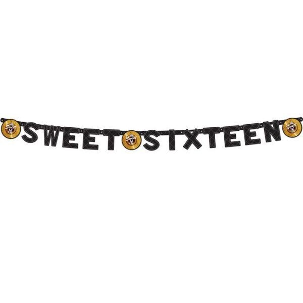 Wenslijn Sweet 16 Zwart Goud