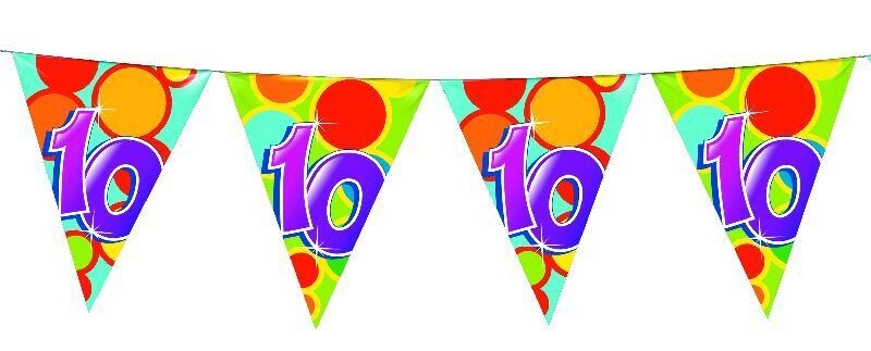 Vlaggenlijn Multicolor 10 Jaar