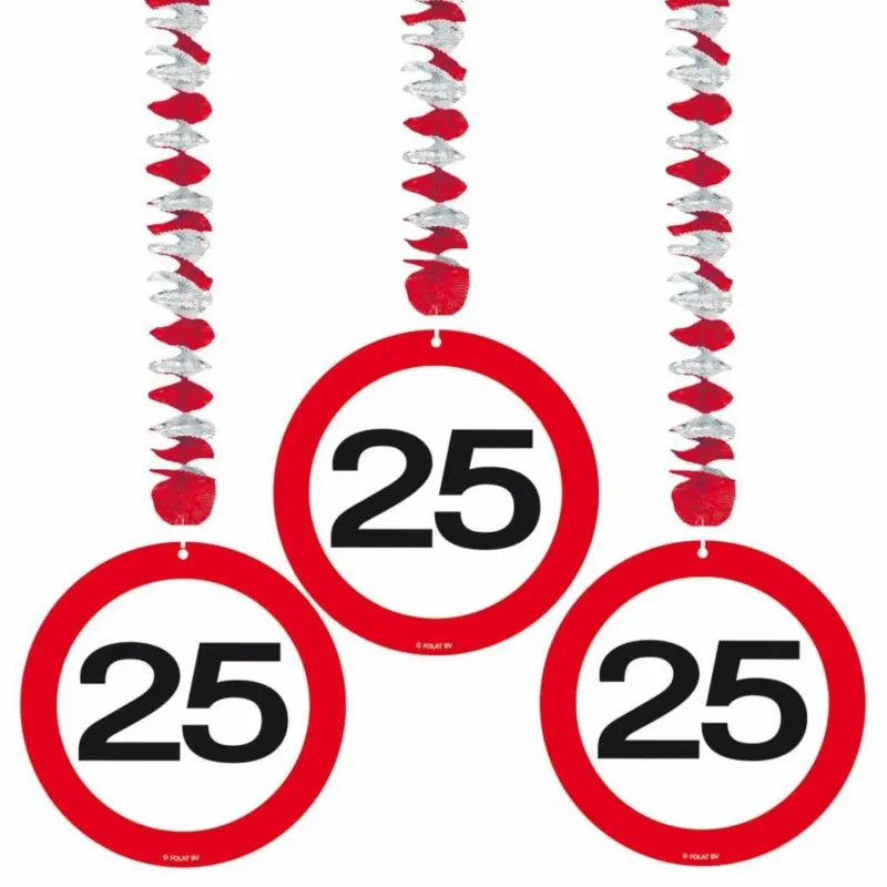 Hangdeco Verkeersbord 25 Jaar