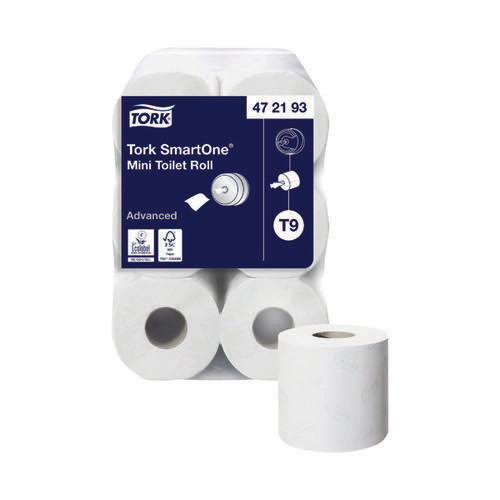 Tork T9 SmartOne Mini Toilet Roll 2-Ply 620 Sheets (Pack of 12)
(Price - Ex - VAT)