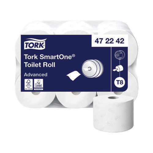 Tork T8 SmartOne Toilet Roll 2-Ply 1150 Sheets (Pack of 6) 472242
(Price - EX - VAT)